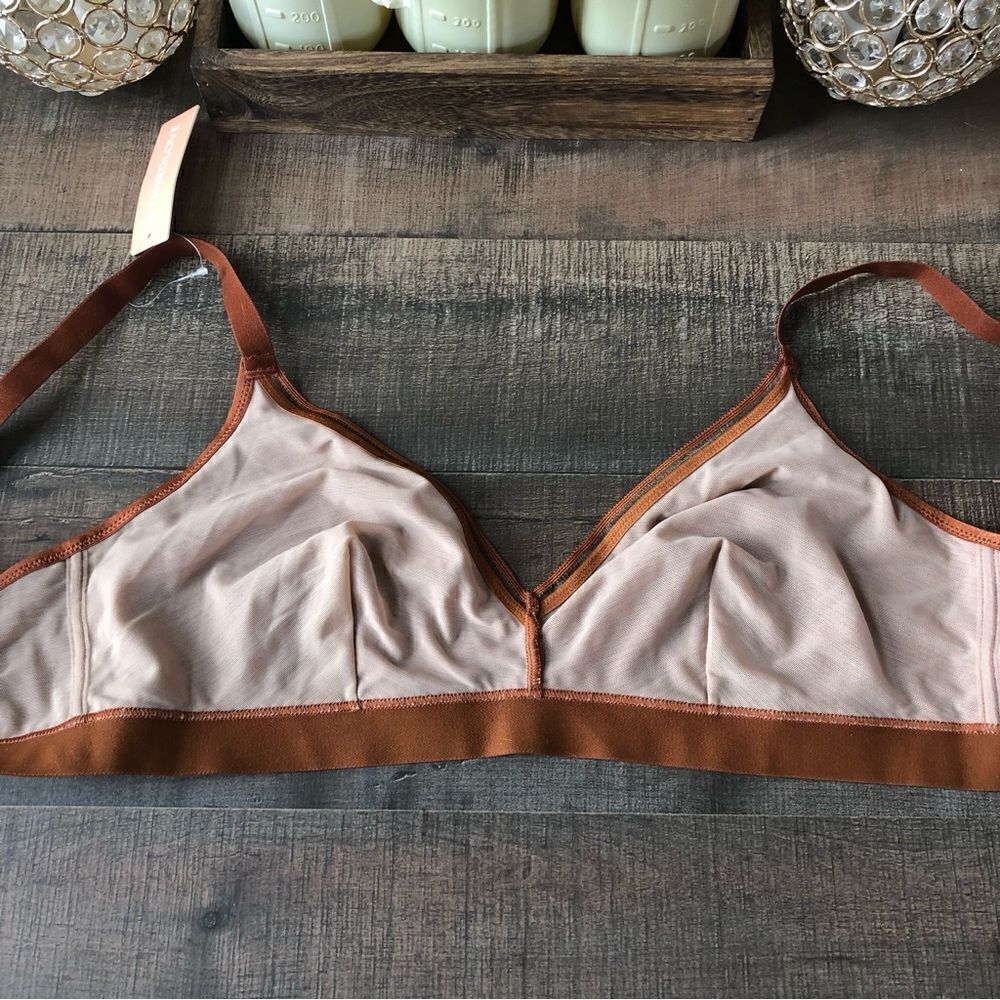 Thirdlove Shadow Stripe Triangle Wireless Bralette - Picture 4 of 5